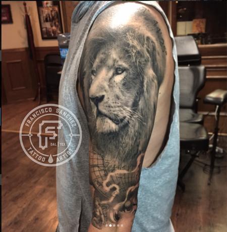Tattoos - Realistic Lion Tattoo - 131097